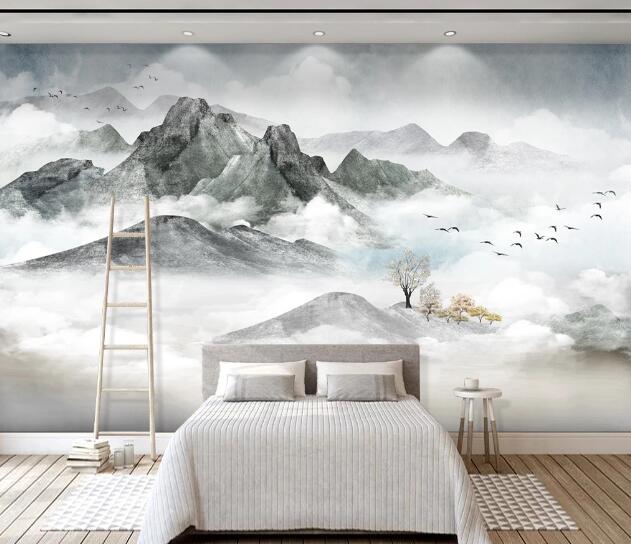 3D Cloud Mountain WC1370 Wall Murals