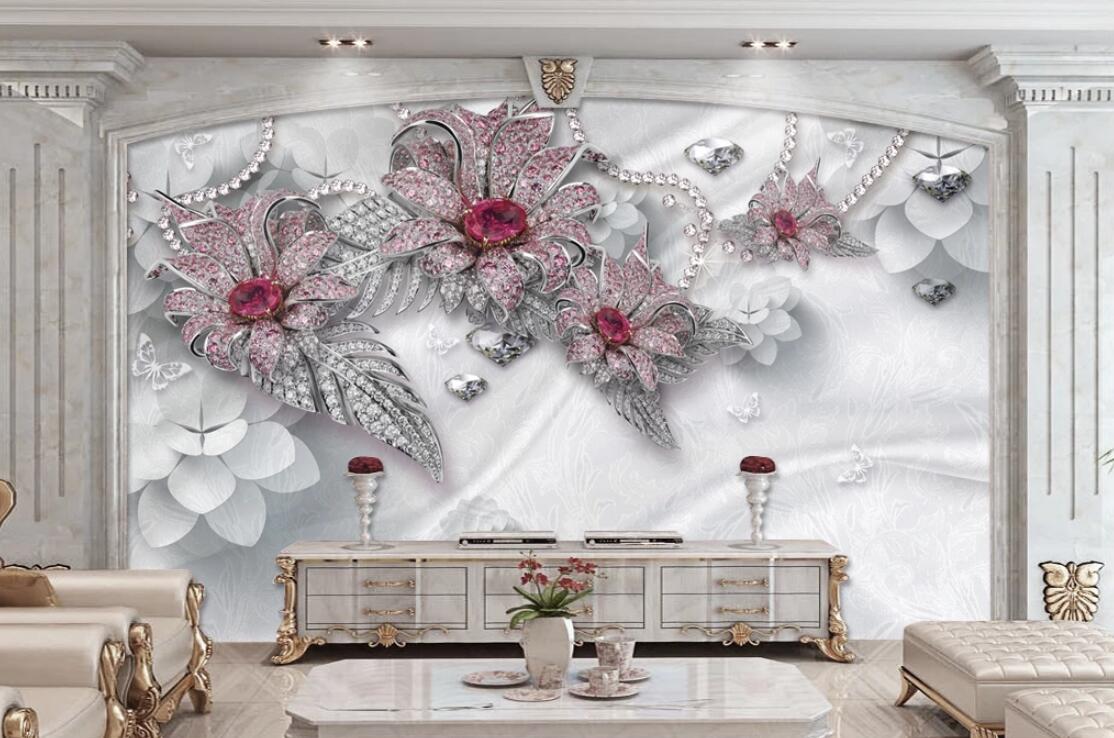 3D Rose Diamond WC246 Wall Murals
