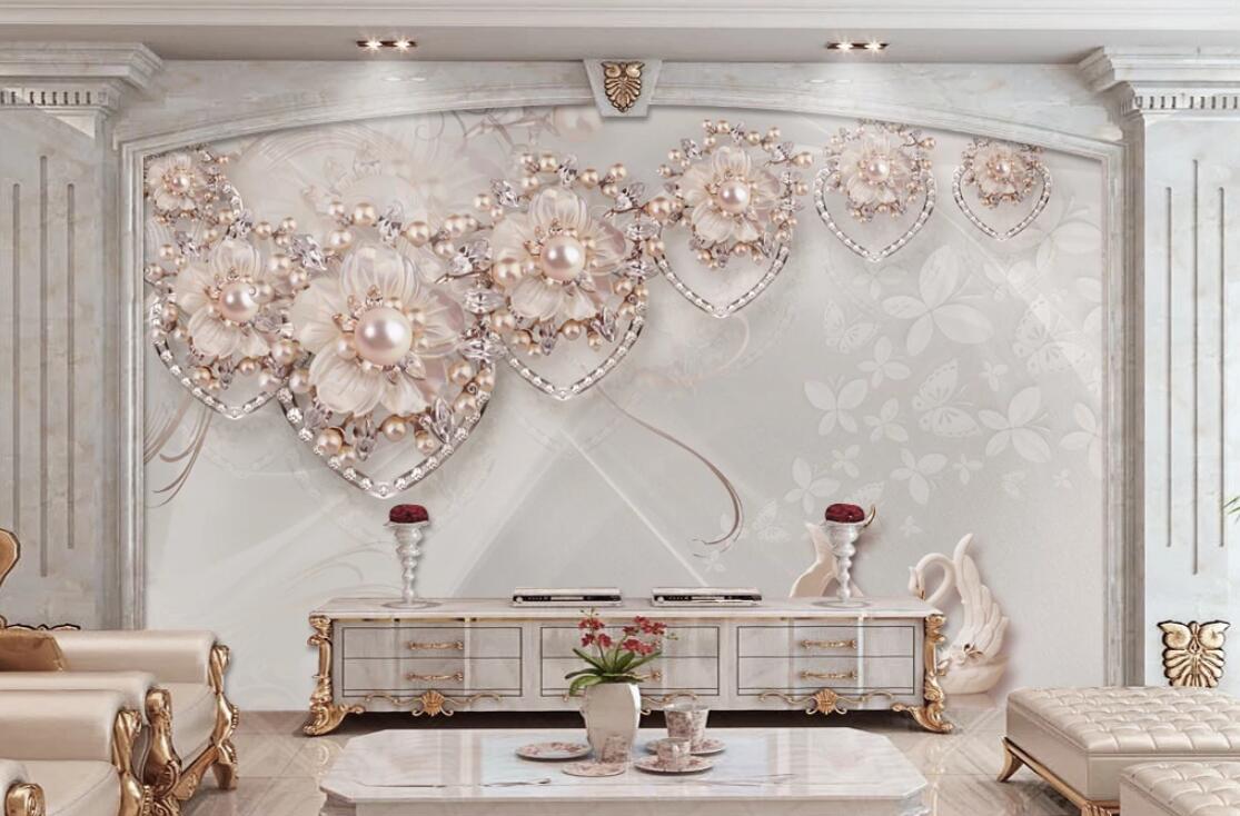 3D Pearl Nnecklace WC291 Wall Murals