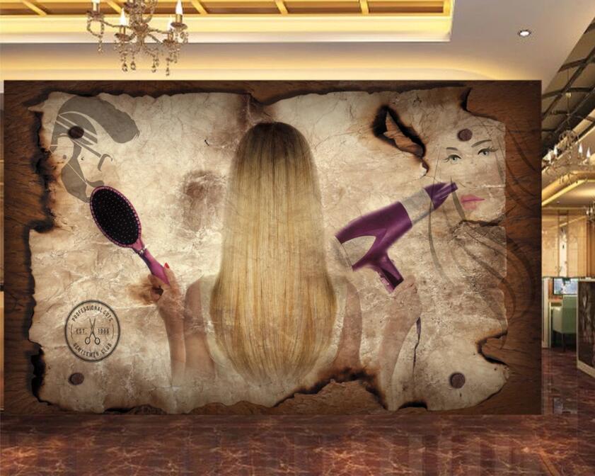 3D Straight Hair 1523 Wall Murals