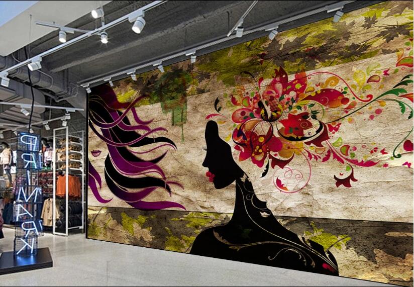 3D Hair Flower 1519 Wall Murals