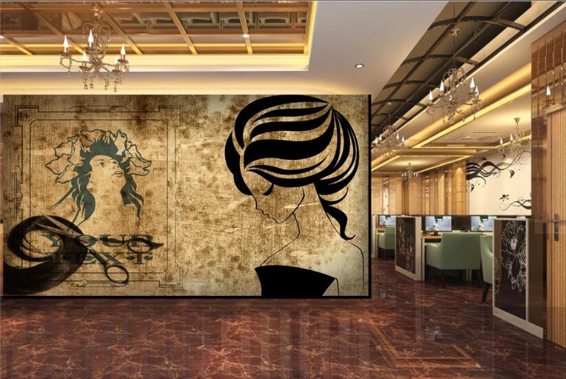 3D Black Hair 1512 Wall Murals