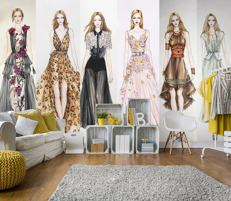 3D Beautiful Dress 1596 Wall Murals