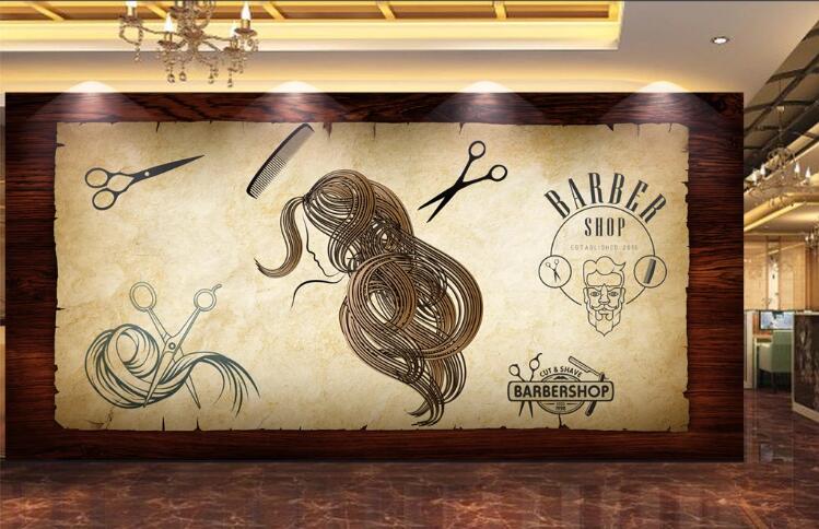 3D Long Hair 1551 Wall Murals