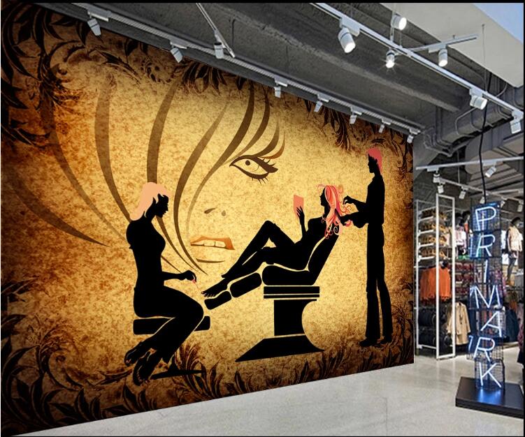 3D Pink Hair 1518 Wall Murals