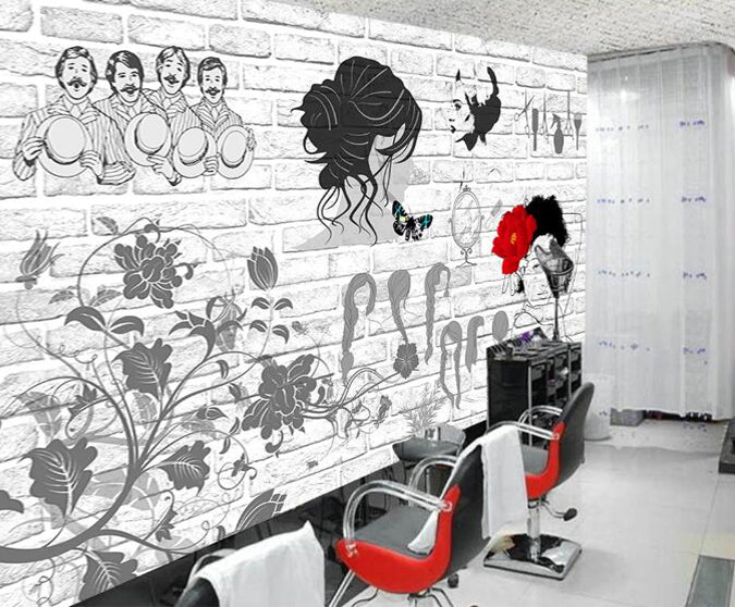 3D Barbershop 1536 Wall Murals