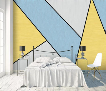 3D Bright Three-color Geometry 1737 Wall Murals