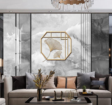 3D Classical Gold Thread Ginkgo 1688 Wall Murals