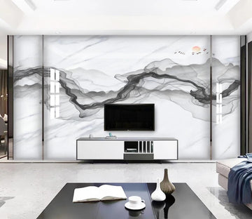 3D Ink Elegant Curved Ribbon 1409 Wall Murals