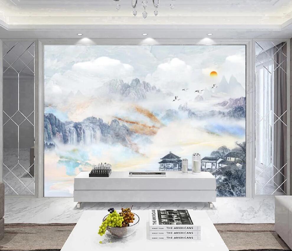 3D Wonderland Under The Sunrise 1663 Wall Murals