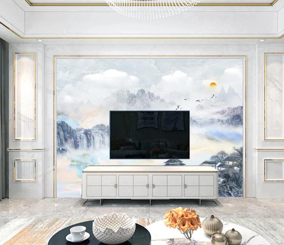 3D Wonderland Under The Sunrise 1663 Wall Murals