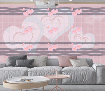 3D Pink Happy Love 1654 Wall Murals