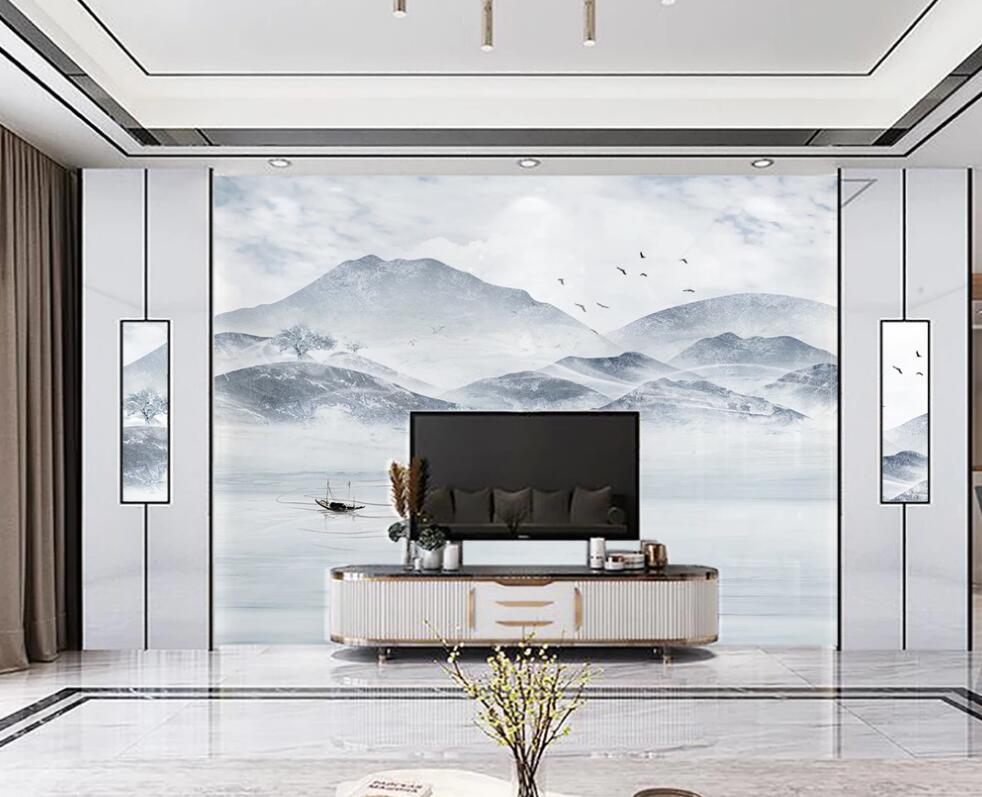 3D Blue Haziness In The Distance 1669 Wall Murals