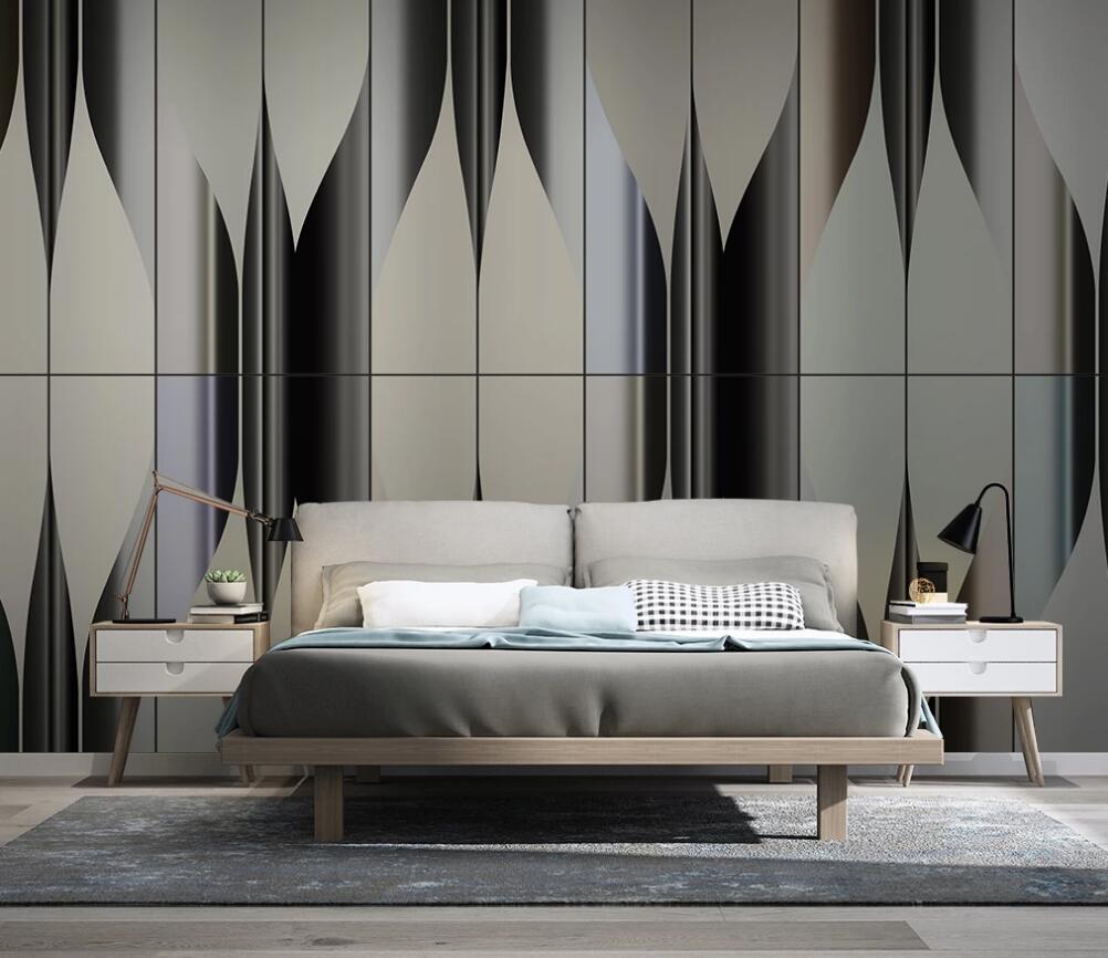 3D Three-color Arrangement Gap 1650 Wall Murals