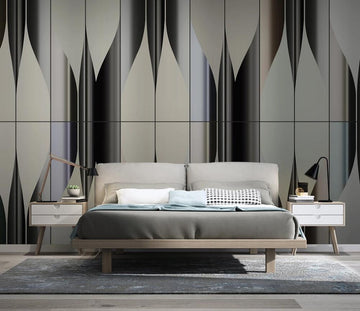 3D Three-color Arrangement Gap 1650 Wall Murals