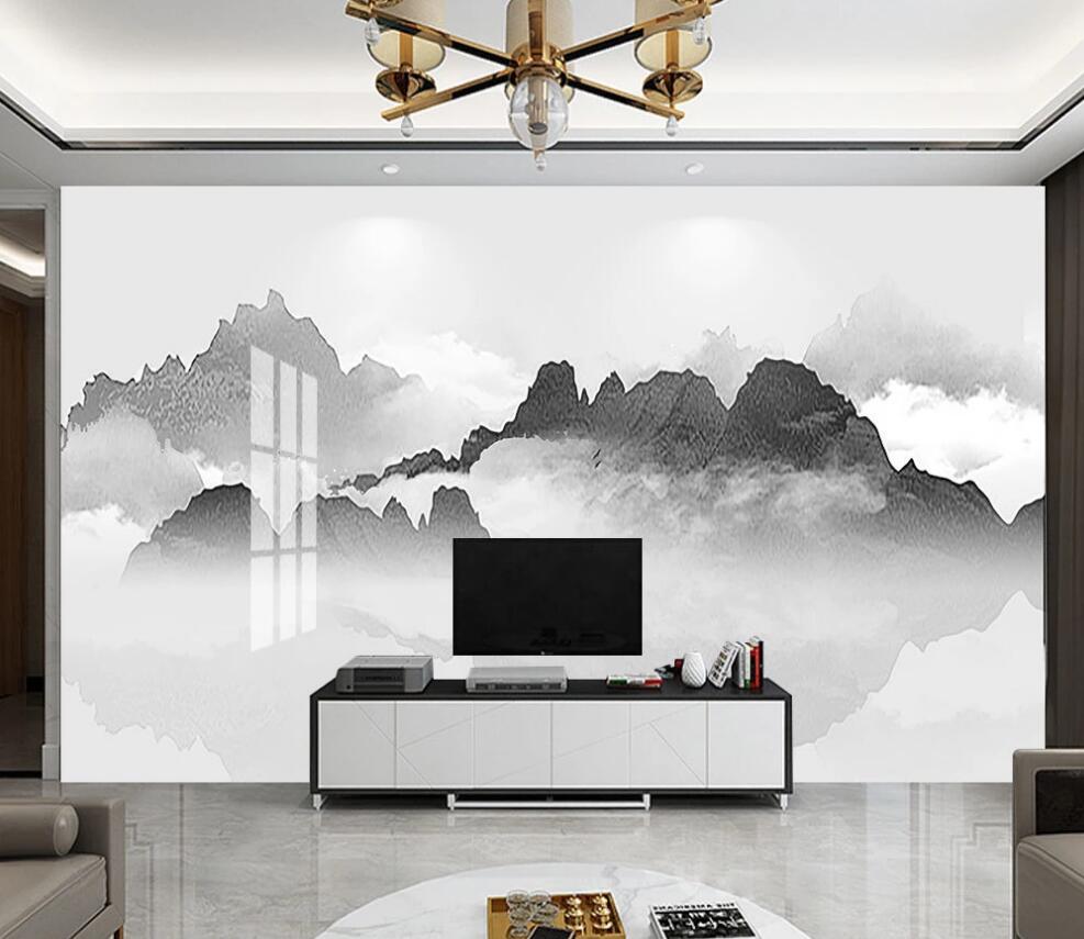 3D Gradation Of Clear Ink 1646 Wall Murals