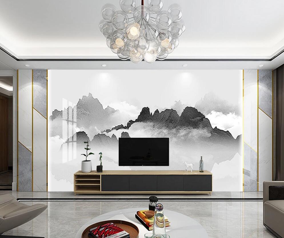 3D Gradation Of Clear Ink 1646 Wall Murals