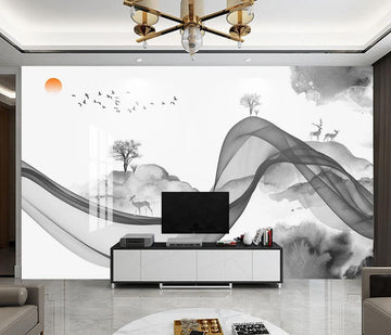 3D Clear Ink Ribbon 1644 Wall Murals