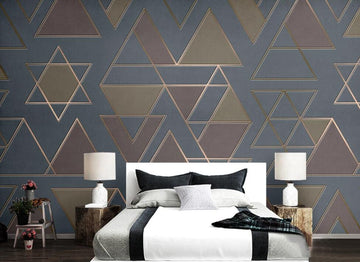 3D Two-color Triangle Interlaced 1201 Wall Murals