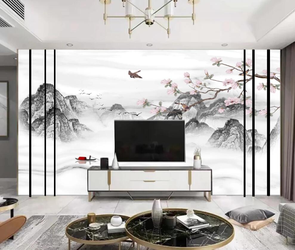 3D Intensive Mountain Scenery 1592 Wall Murals