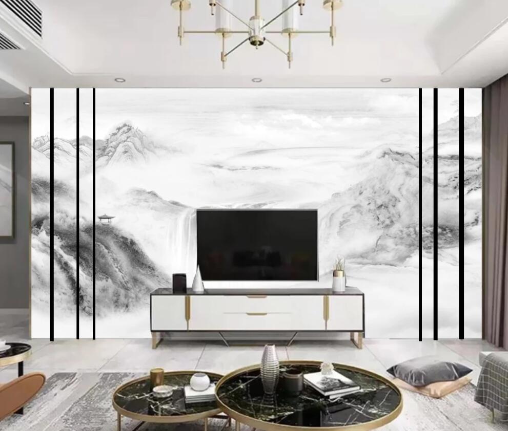 3D Distant Tranquil Landscape Painting 1586 Wall Murals