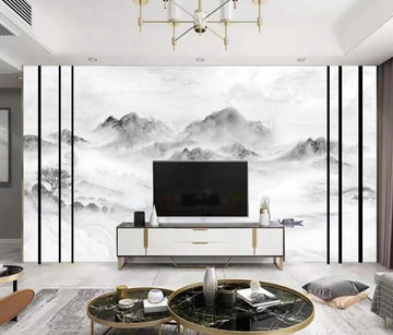 3D Classic And Tranquil Ink Mountains 1579 Wall Murals