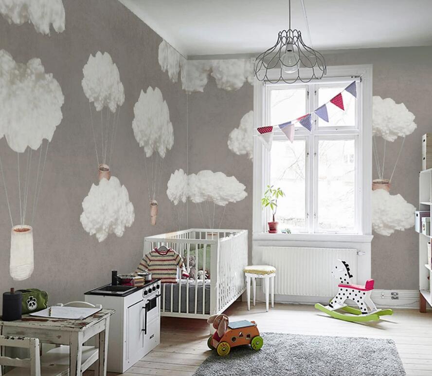 3D Peaceful And Lovely White Clouds 1620 Wall Murals