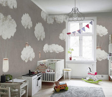 3D Peaceful And Lovely White Clouds 1620 Wall Murals