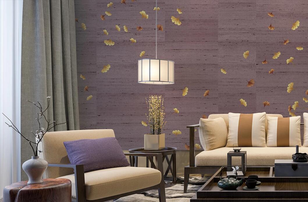 3D Golden Fallen Ginkgo Leaves 1218 Wall Murals
