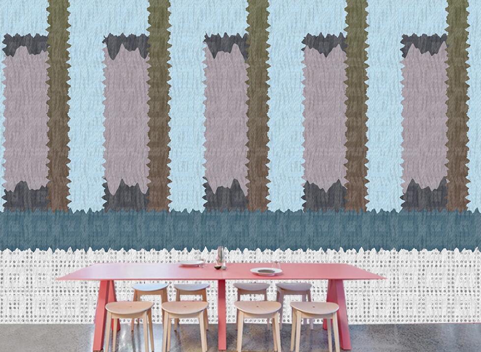 3D Three-color Lawn 1228 Wall Murals