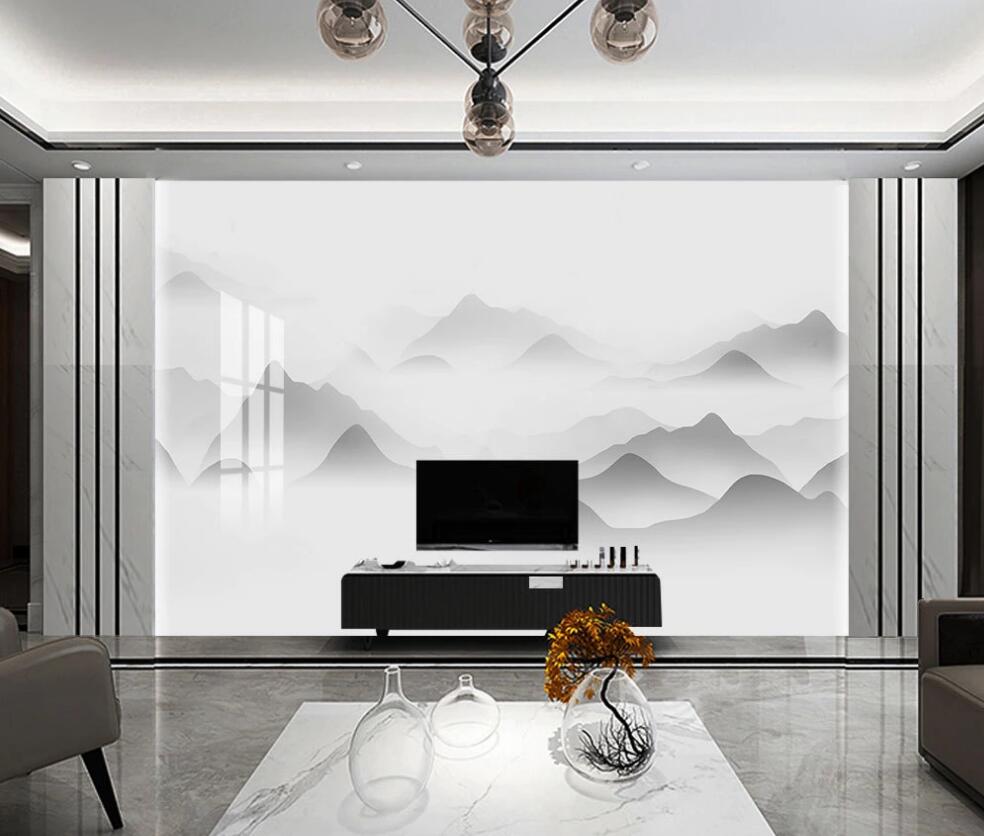 3D Looming Rolling Peaks 1611 Wall Murals