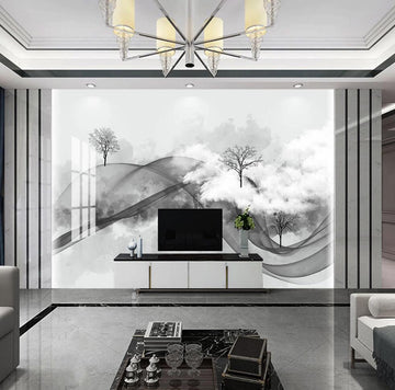 3D Thick Black Clouds 1609 Wall Murals