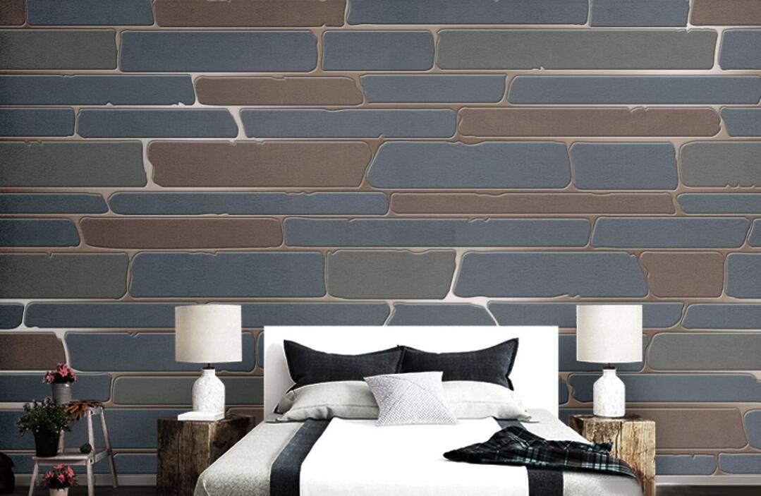 3D Three-color Shape Bricks 1203 Wall Murals