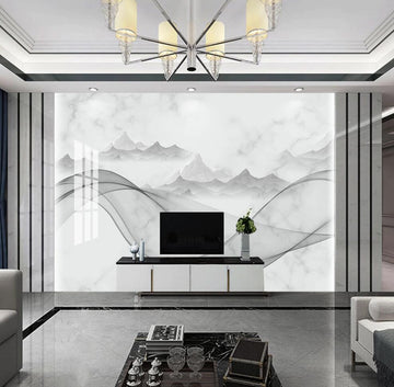 3D Rolling Mountain Peaks 1608 Wall Murals