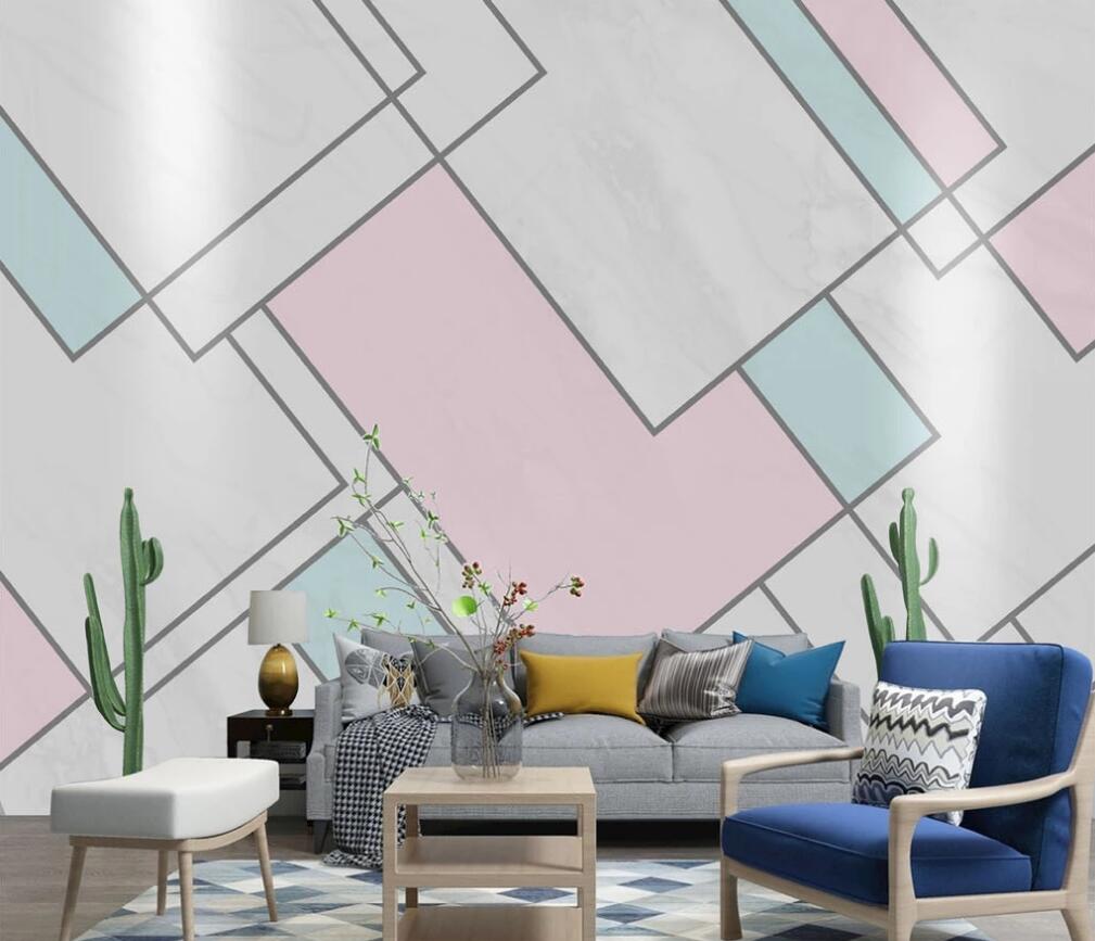 3D Three-color Overlapping Feeling 1596 Wall Murals