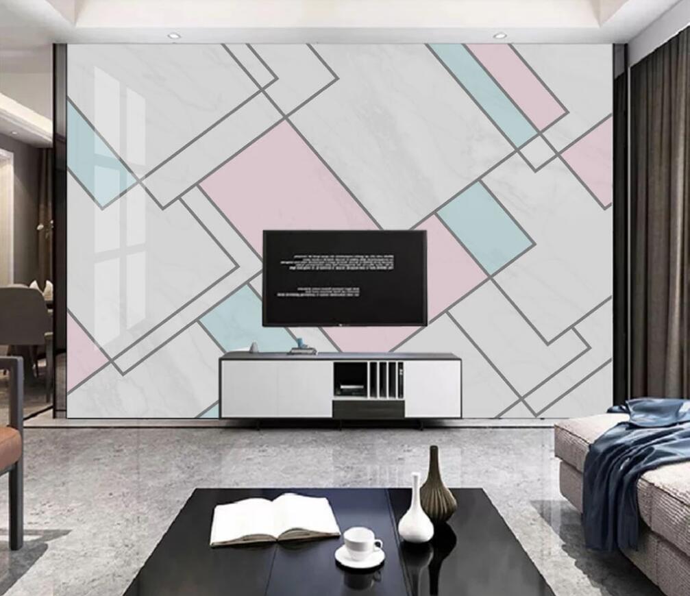 3D Three-color Overlapping Feeling 1596 Wall Murals