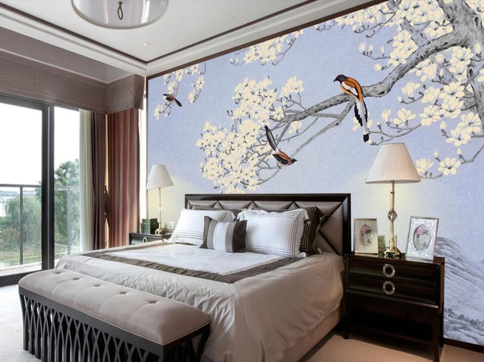 3D Light Blue Landscape Background 1168 Wall Murals