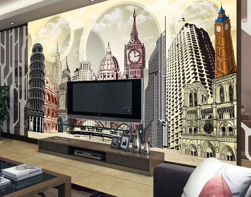 3D British Architecture 1064 Wall Murals