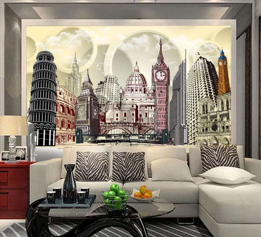 3D British Architecture 1064 Wall Murals