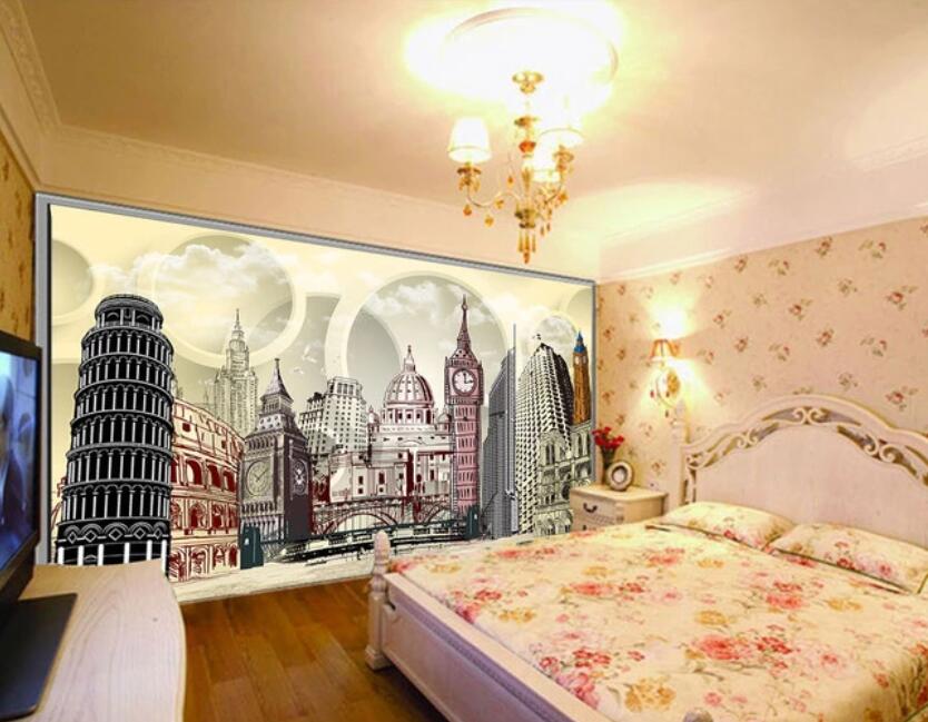 3D British Architecture 1064 Wall Murals