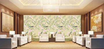 3D White Lush Flowers 1130 Wall Murals
