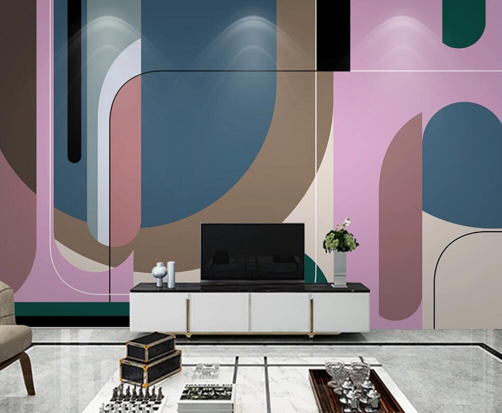 3D Colored Irregular Pattern 1547 Wall Murals