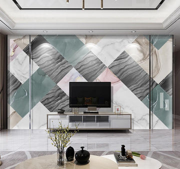3D Staggered Rectangles With Different Patterns 1546 Wall Murals