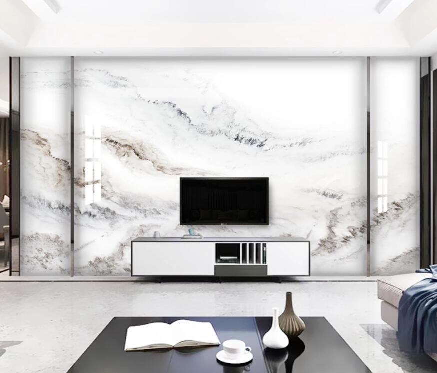 3D Mountains Outlined By Color Lines 1414 Wall Murals