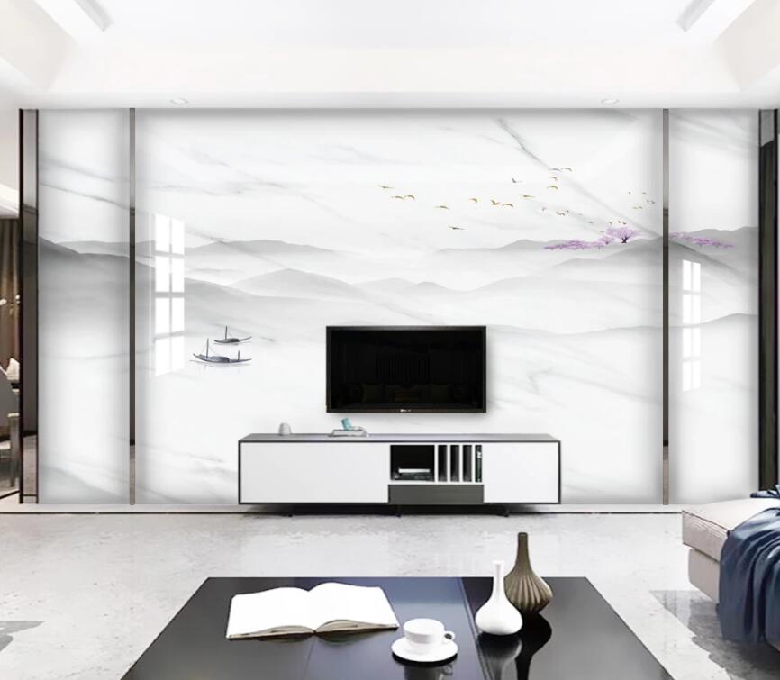 3D Hazy Ship 1405 Wall Murals