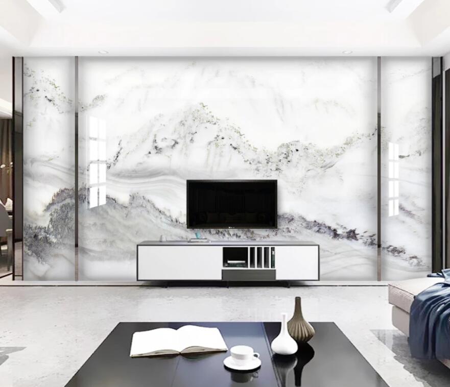 3D Mountains Dotted With Light Ink 1413 Wall Murals