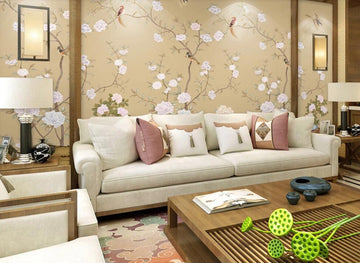3D Classical White Flowers 1129 Wall Murals
