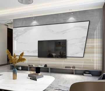 3D Three-color Rectangle Staggered 1539 Wall Murals