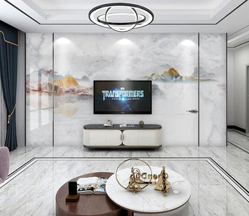 3D Colored Distant Mountains 1543 Wall Murals