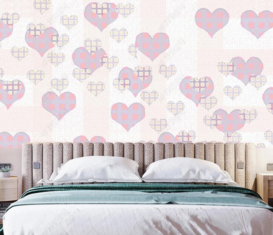 3D Pink Cute Love Heart 1537 Wall Murals